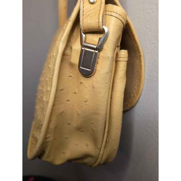 Vintage classic ostrich leather made in Italy crossbody purse - Picture 7 of 10